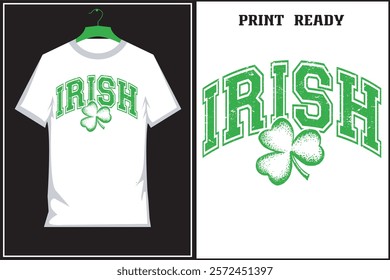 Irish St Patrick's Day shamrock leaf vector illustration typography T-Shirt Design