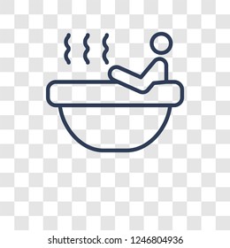 Irish steam bath icon. Trendy Irish steam bath logo concept on transparent background from sauna collection