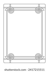 Irish style decorative frame. Border line art illustration. Celtic style vector frame.