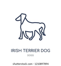 Irish Terrier dog icon. Irish Terrier dog linear symbol design from Dogs collection. Simple outline element vector illustration on white background.