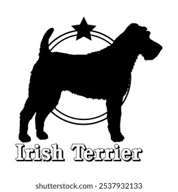 Irish Terrier dog silhouette,  dog, dog breeds, logo, vector, silhouette, logo design, animal, illustration, icon, sign, design, black,  symbol, pet