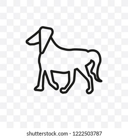 Irish Terrier dog vector linear icon isolated on transparent background, Irish Terrier dog transparency concept can be used for web and mobile