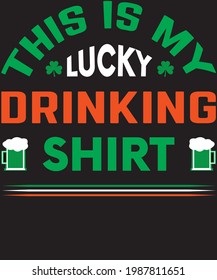 Irish today hungover tomorrow St Patrick's Day and Irish t-shirt design.