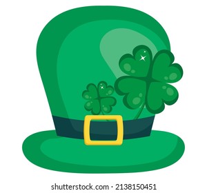 irish top hat with clovers