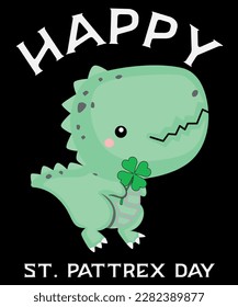 Irish trex dino happy st pattrex day t-shirt design