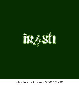 Irish Typography Vector Illustration