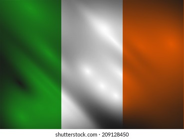 Irish waving flag illustration vector