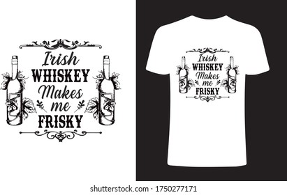 Irish and Whiskey T-shirt Design Vector