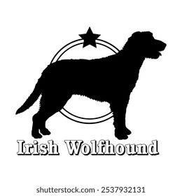 Irish Wolfhound dog silhouette,  dog, dog breeds, logo, vector, silhouette, logo design, animal, illustration, icon, sign, design, black,  symbol, pet