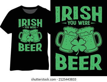 Irlandés eras cerveza, diseño de cerveza de shamrock para camisetas, afiches, tazas, web