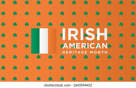 Irish-American Heritage Month. Background, poster, greeting card, banner design. 