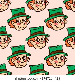 Irishman pattern , illustration, vector on white background