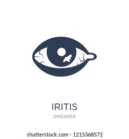 Iritis icon. Trendy flat vector Iritis icon on white background from Diseases collection, vector illustration can be use for web and mobile, eps10