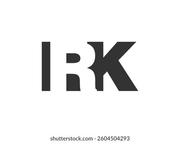 IRK logo design. Initial letter I R K bold font style for tech startups, consulting, corporate branding. Creative company name, headlines typography identity, trendy logotype. Vector illustration.
