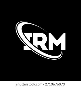 IRM logo. IRM letter. IRM letter logo design. Initials IRM logo linked with circle and uppercase monogram logo. IRM-typography for technology, business and real estate brand.