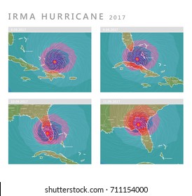 Irma hurricane 2017 forecast vector