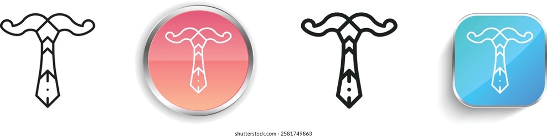 irminsul icon. Thin Linear, Regular and Button Style Design Isolated On White Background