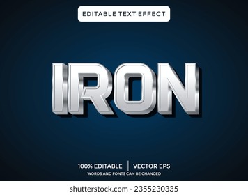 iron 3D text effect template