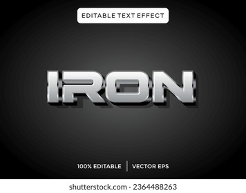 iron 3D text effect template