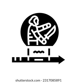 iron age human evolution glyph icon vector. iron age human evolution sign. isolated symbol illustration