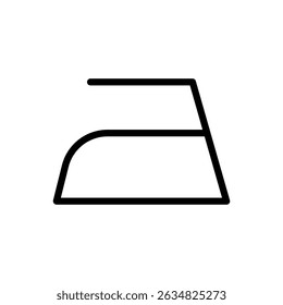 Iron Allowed Icon. Vector Symbol for Garment Care and Laundry Instructions.