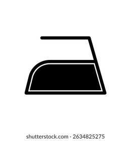 Iron Allowed Icon. Vector Symbol for Garment Care and Laundry Instructions.
