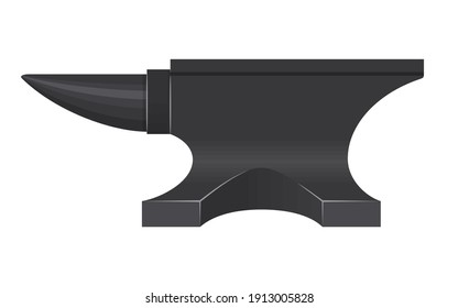 Iron Anvil isolated on white background. Blacksmith anvil tool vector illustration