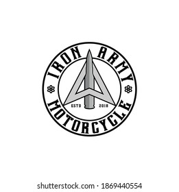 Iron Army Motorcycle illustration vector