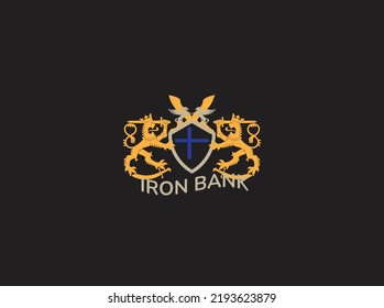 imagen vectorial del logotipo del banco de hierro.eps