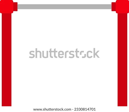 An iron bar isolated vector illustration.