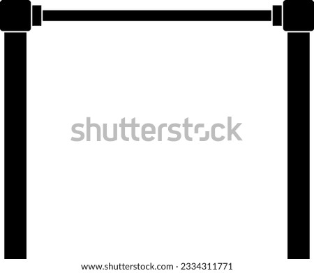 An iron bar isolated vector silhouette.