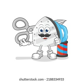 the iron barber cartoon. cartoon mascot vector