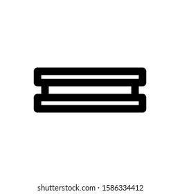 iron bars icon with line style
