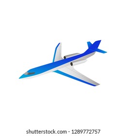 Iron bird plane in the sky. Jet plane with turbines.