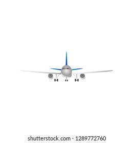 Iron bird plane in the sky. Jet plane with turbines.
