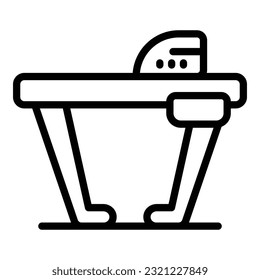 Iron board icon outline vector. Table laundry. Electric house