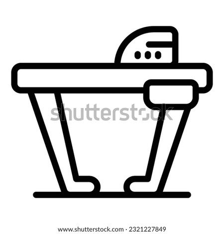 Iron board icon outline vector. Table laundry. Electric house