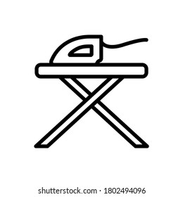 Iron board iron icon. Simple line, outline vector element laundry icon for ui and ux, website or mobile application