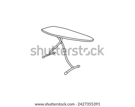 iron board icon from tools and utensils outline collection. flat thin line vector icon for apps and websites. liner vector icon in a flat style. iron board icon isolated on white background. EPS 10.
