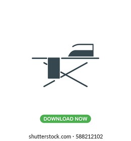 Iron board icon vector