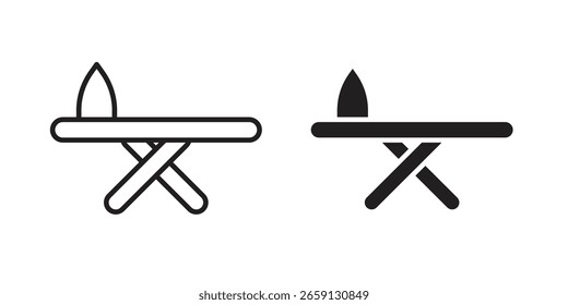 Icono de tablero de hierro Vector editable. conjunto de Vectores negros