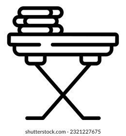 Iron board machine icon outline vector. Clean cloth. House electric