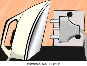 Iron box and electric pin	