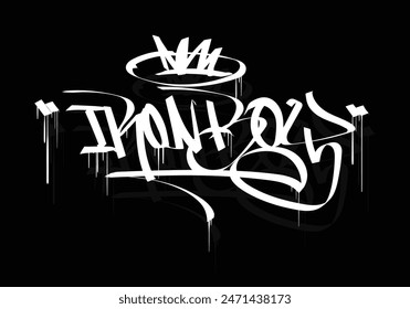 IRON BOY graffiti tag style design