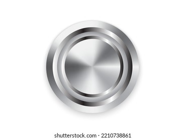 diseño de icono de botón de hierro en fondo blanco