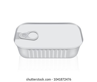 iron can for fish mock up vector template