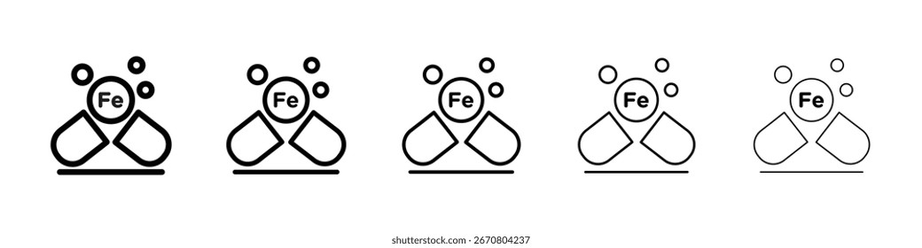 Icono de cápsula de hierro Arte vectorial Ilustración