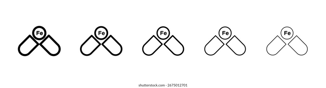 Eisen Kapsel Symbol Vektor Kunst Illustration