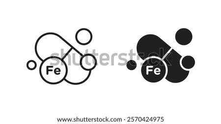 Iron capsule vector web icons set