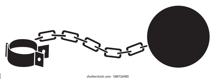 Iron Chain With Shackle And Ball